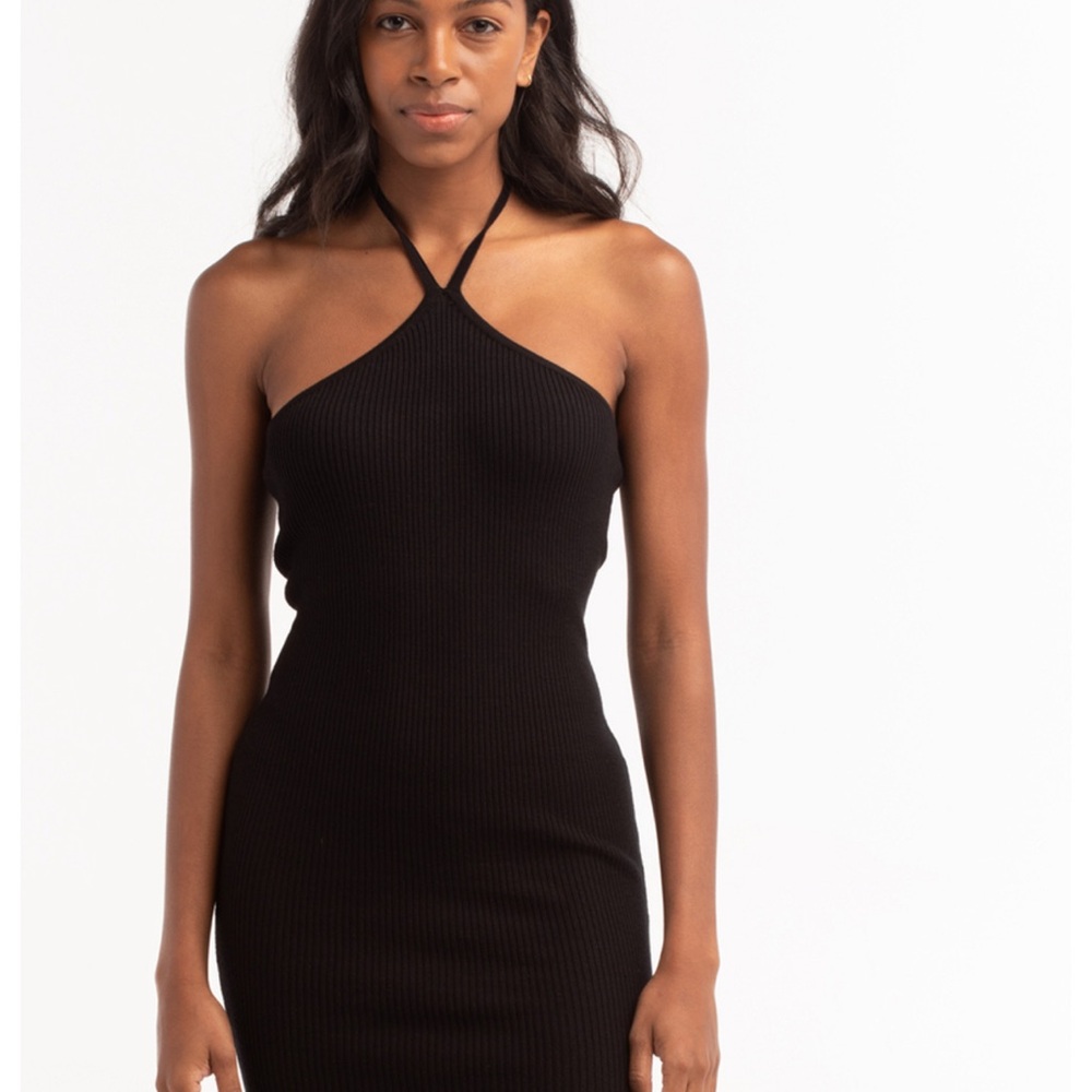 Black halter dress. New with tags